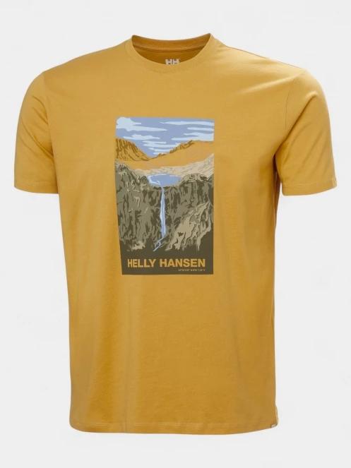 Helly Hansen Massif Graphic T-Shirt férfi rövid ujjú póló sárga színben 5