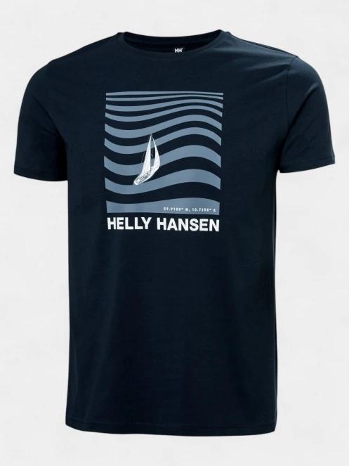 Helly Hansen Shoreline T-Shirt 3.0 férfi rövid ujjú póló sötétkék színben 2