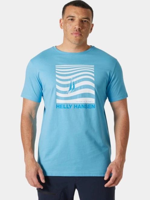 Helly Hansen Shoreline T-Shirt 3.0 férfi rövid ujjú póló világoskék színben 2