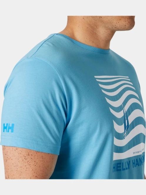 Helly Hansen Shoreline T-Shirt 3.0 férfi rövid ujjú póló világoskék színben 4