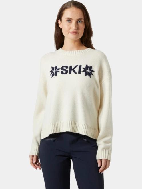 Helly Hansen W Bliss Ski Knit Sweater női kötött pulóver homok színben 2
