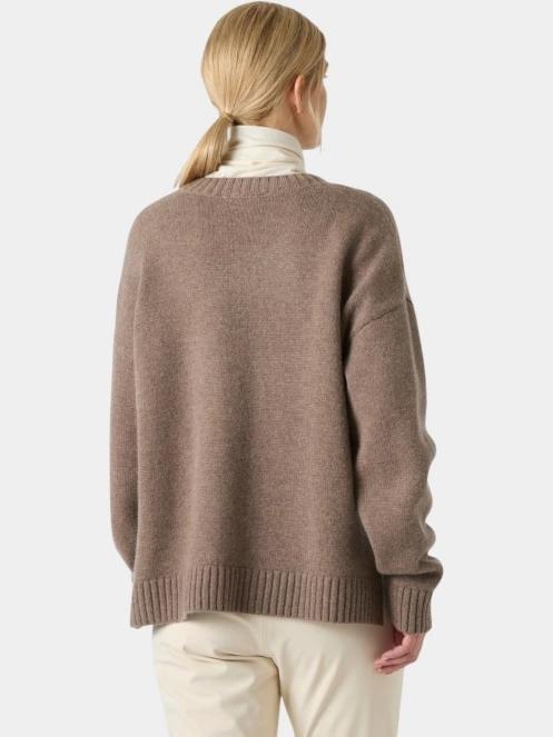 Helly Hansen W Bliss Ski Knit Sweater női kötött pulóver barna színben 3