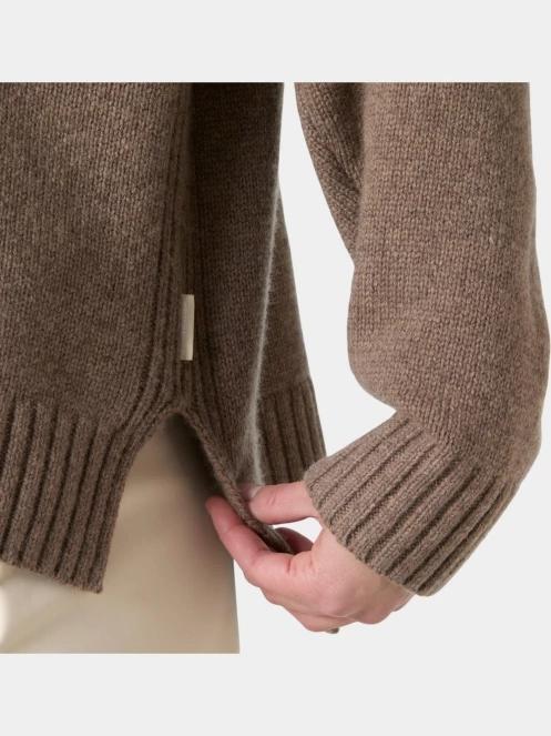 Helly Hansen W Bliss Ski Knit Sweater női kötött pulóver barna színben 4