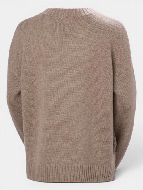 Helly Hansen W Bliss Ski Knit Sweater női kötött pulóver barna színben 6