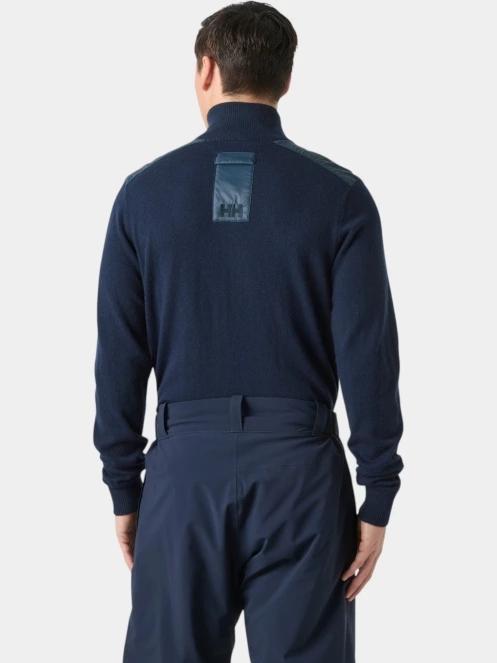 Helly Hansen Afton Knitted 1/2 Zip férfi kötött pulóver sötétkék színben 3