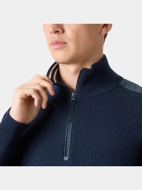 Helly Hansen Afton Knitted 1/2 Zip férfi kötött pulóver sötétkék színben 4