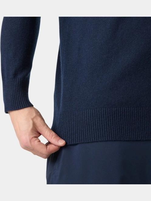 Helly Hansen Afton Knitted 1/2 Zip férfi kötött pulóver sötétkék színben 5