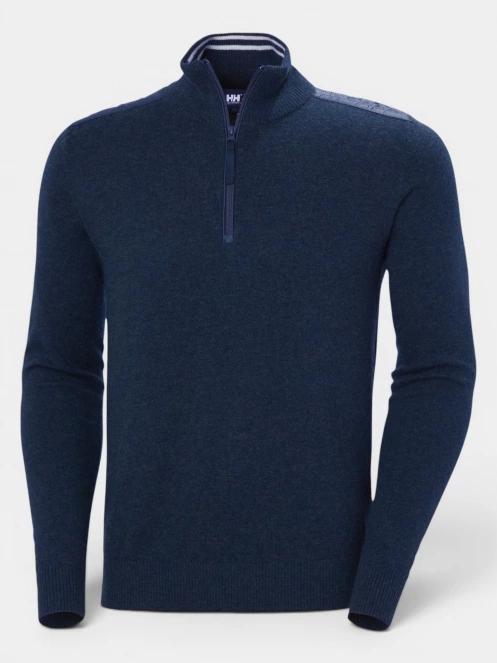 Helly Hansen Afton Knitted 1/2 Zip férfi kötött pulóver sötétkék színben 6
