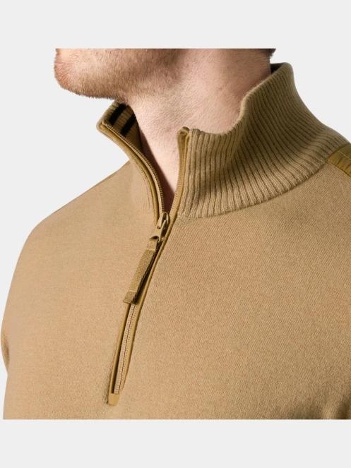 Helly Hansen Afton Knitted 1/2 Zip férfi kötött pulóver barna színben 4
