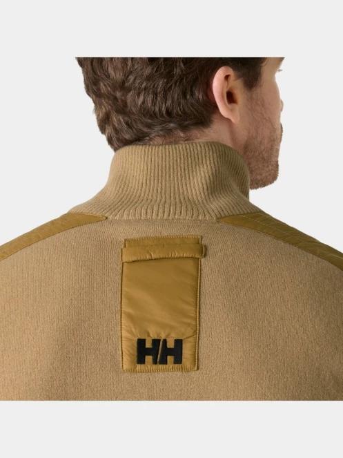 Helly Hansen Afton Knitted 1/2 Zip férfi kötött pulóver barna színben 5