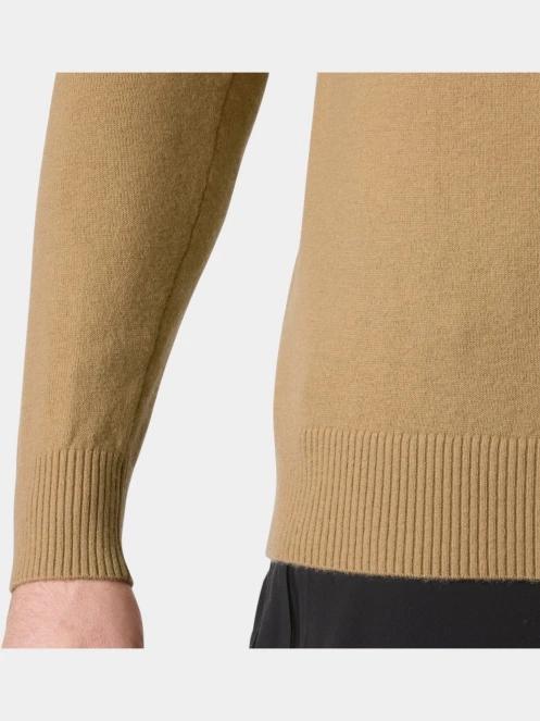 Helly Hansen Afton Knitted 1/2 Zip férfi kötött pulóver barna színben 6