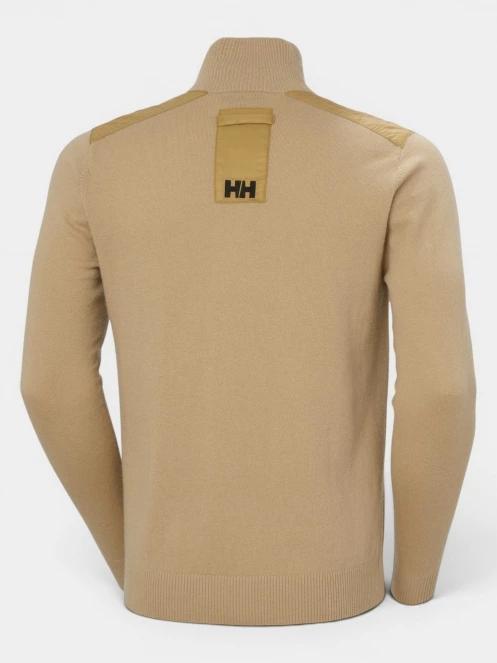 Helly Hansen Afton Knitted 1/2 Zip férfi kötött pulóver barna színben 8