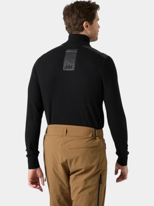 Helly Hansen Afton Knitted 1/2 Zip férfi kötött pulóver fekete színben 3