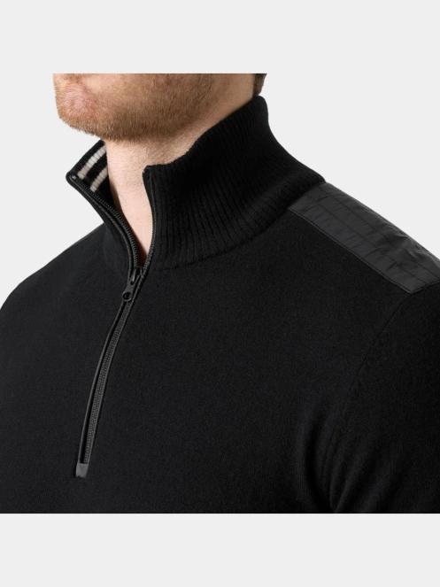 Helly Hansen Afton Knitted 1/2 Zip férfi kötött pulóver fekete színben 4