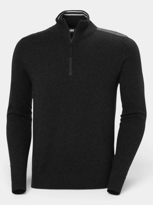 Helly Hansen Afton Knitted 1/2 Zip férfi kötött pulóver fekete színben 7