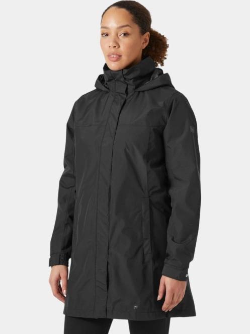 Helly Hansen W Aden Long Coat női esőkabát fekete színben 2