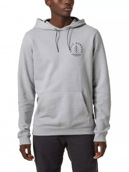 Helly Hansen F2F Organic Cotton Hoodie férfi kapucnis pulóver szürke színben 2