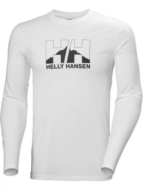 Helly Hansen Nord Graphic Longsleeve T-Shir férfi hosszú ujjú sport póló fehér színben 5