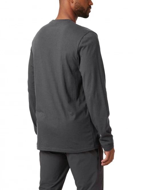 Helly Hansen Nord Graphic Longsleeve T-Shir férfi hosszú ujjú sport póló szürke színben 3