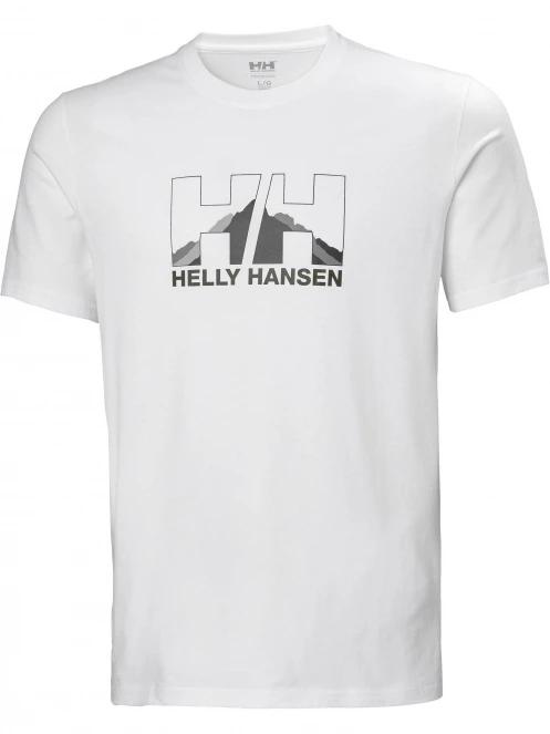 Helly Hansen Nord Graphic T-Shirt férfi rövid ujjú sport póló fehér színben 2