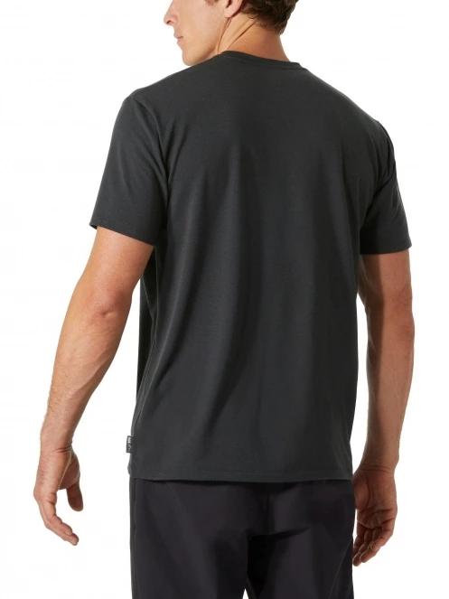 Helly Hansen Skog Recycled Graphic T-Shirt férfi rövid ujjú sport póló fekete színben 3