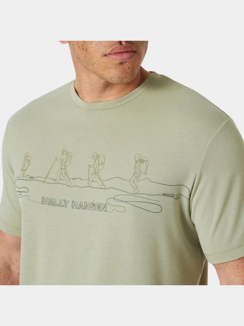 Helly Hansen Skog Graphic T-Shirt férfi rövid ujjú póló oliva színben 4