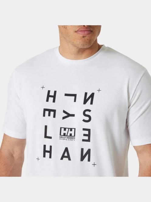 Helly Hansen Skog Graphic T-Shirt férfi rövid ujjú póló fehér színben 4