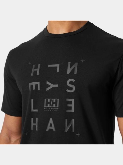 Helly Hansen Skog Graphic T-Shirt férfi rövid ujjú póló fekete színben 4