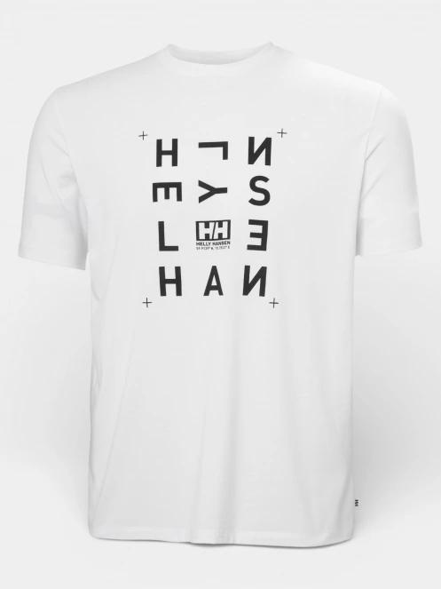 Helly Hansen Skog Graphic T-Shirt férfi rövid ujjú póló fehér színben 6