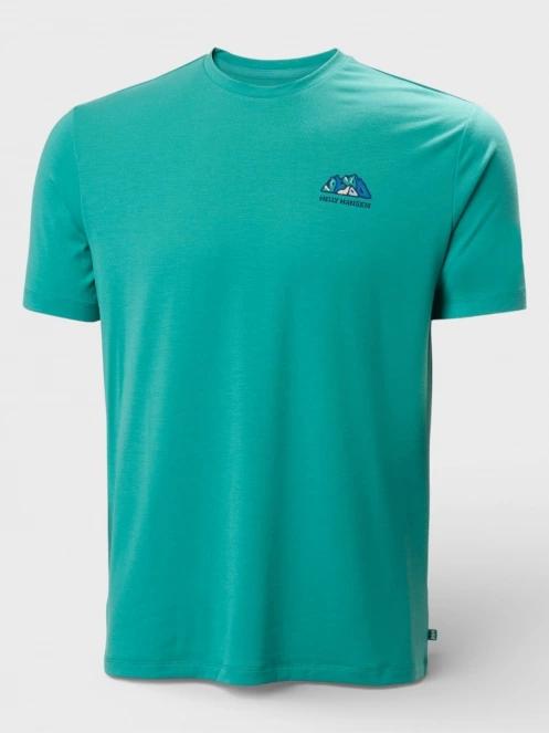 Helly Hansen Skog Graphic T-Shirt férfi rövid ujjú póló zöld színben 6