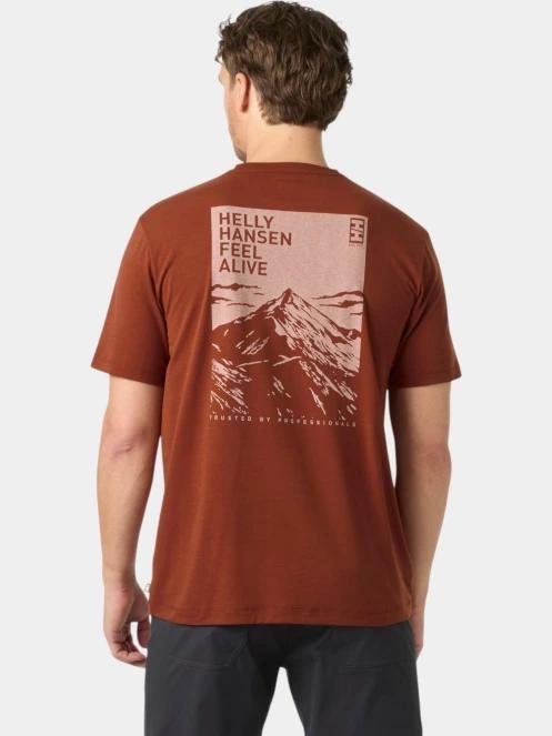 Helly Hansen Skog Graphic T-Shirt férfi rövid ujjú póló narancssárga színben 3