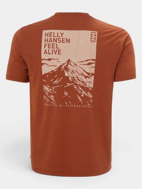 Helly Hansen Skog Graphic T-Shirt férfi rövid ujjú póló narancssárga színben 6