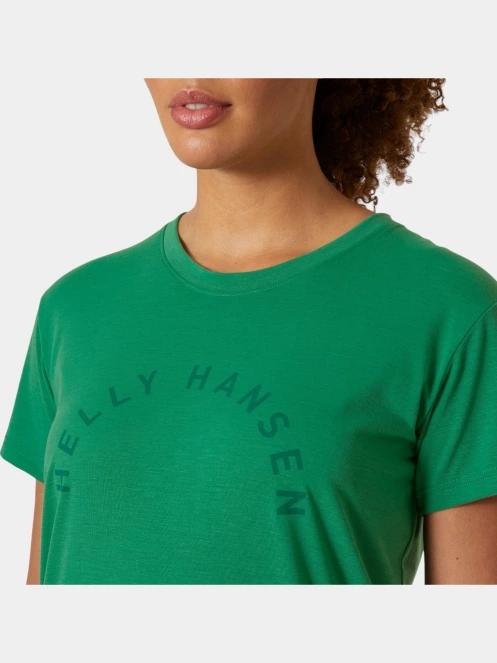 Helly Hansen W Skog Graphic Tee női rövid ujjú póló zöld színben 4