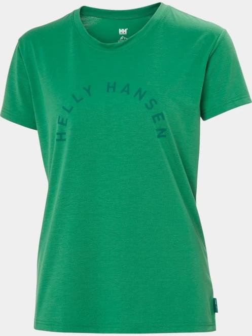 Helly Hansen W Skog Graphic Tee női rövid ujjú póló zöld színben 5