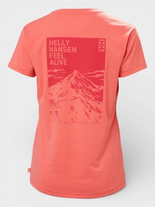 Helly Hansen W Skog Graphic Tee női rövid ujjú póló rózsaszín színben 7