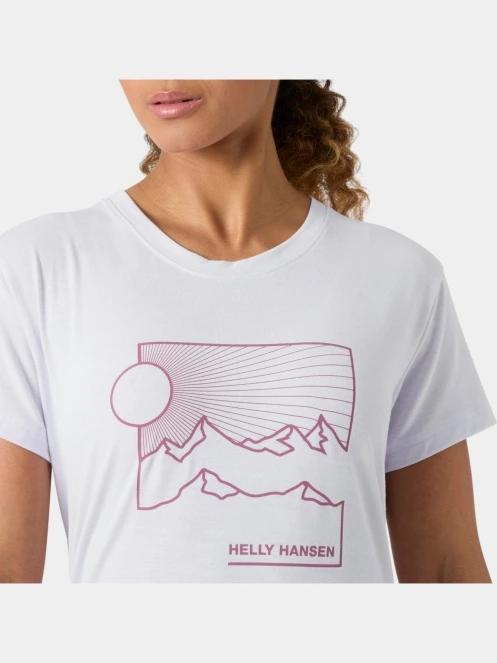 Helly Hansen W Skog Graphic Tee női rövid ujjú póló lila színben 4