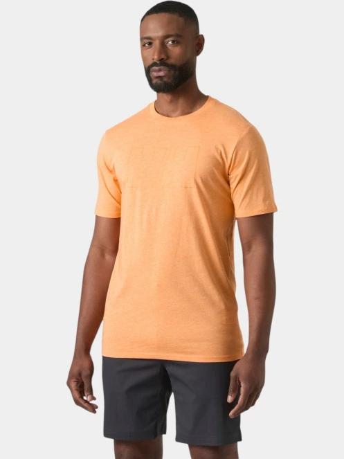Helly Hansen Hh Tech Logo T-Shirt férfi rövid ujjú póló narancssárga színben 2