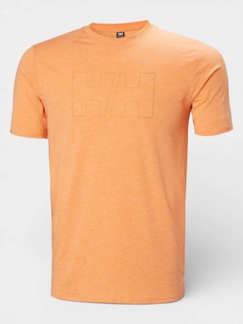 Helly Hansen Hh Tech Logo T-Shirt férfi rövid ujjú póló narancssárga színben 5