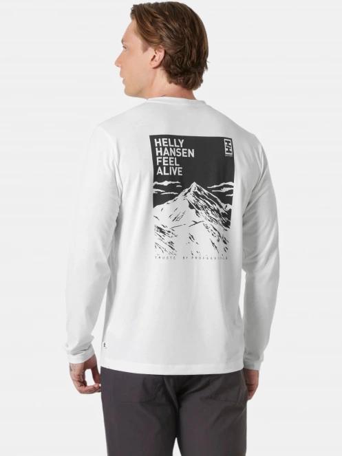 Helly Hansen Skog Graphic Ls Tee férfi hosszú ujjú póló fehér színben 3