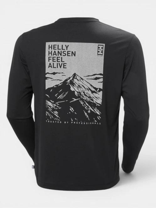 Helly Hansen Skog Graphic Ls Tee férfi hosszú ujjú póló fekete színben 6