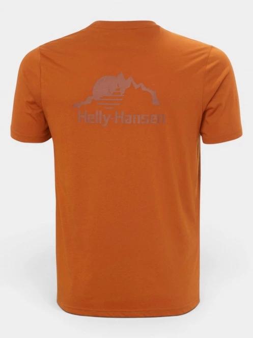 Helly Hansen Nord Graphic T-Shirt férfi rövid ujjú póló narancssárga színben 6
