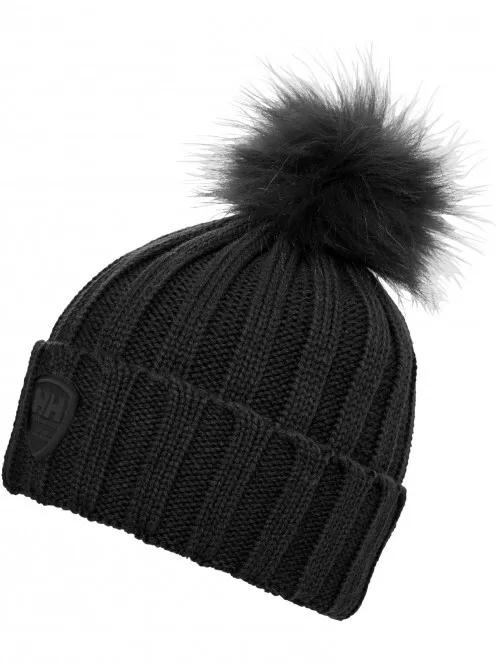 Helly Hansen W Limelight Beanie női bojtos sapka fekete színben 2