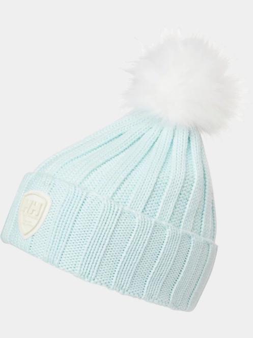 Helly Hansen W Limelight Beanie női bojtos sapka világoskék színben 2