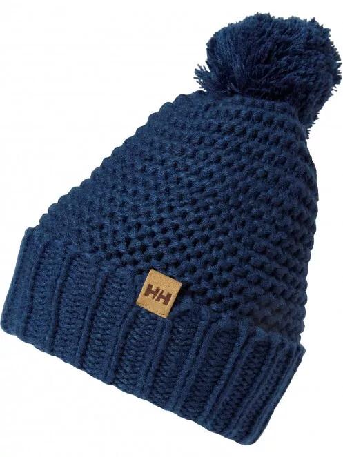 Helly Hansen W Calgary Chunky Beanie női bojtos sapka sötétkék színben 2