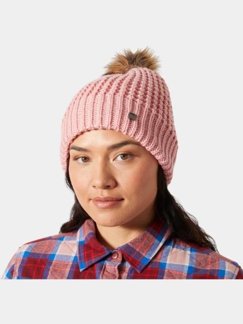 Helly Hansen W Snowfall Beanie női bojtos sapka rózsaszín színben 3