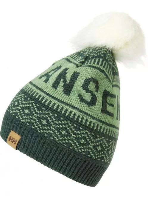 Helly Hansen Champow Beanie női bojtos sapka zöld színben 2