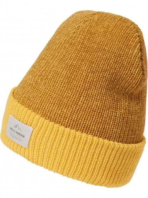 Helly Hansen Logo Cuff Beanie férfi kötött sapka sárga színben 2