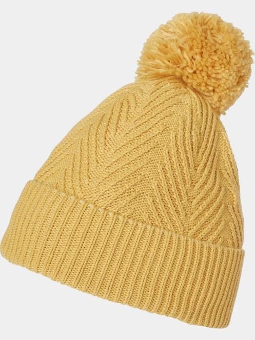 Helly Hansen W Lumi Beanie női bojtos sapka sárga színben 2