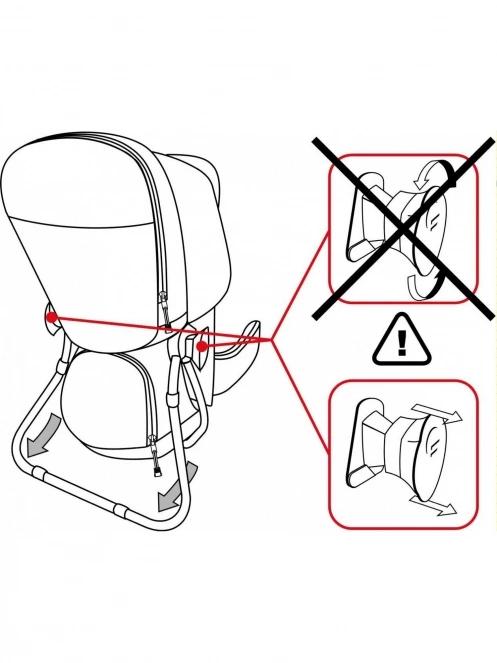 Ferrino Backpack Caribou férfi babahordozó hátizsák piros színben 6