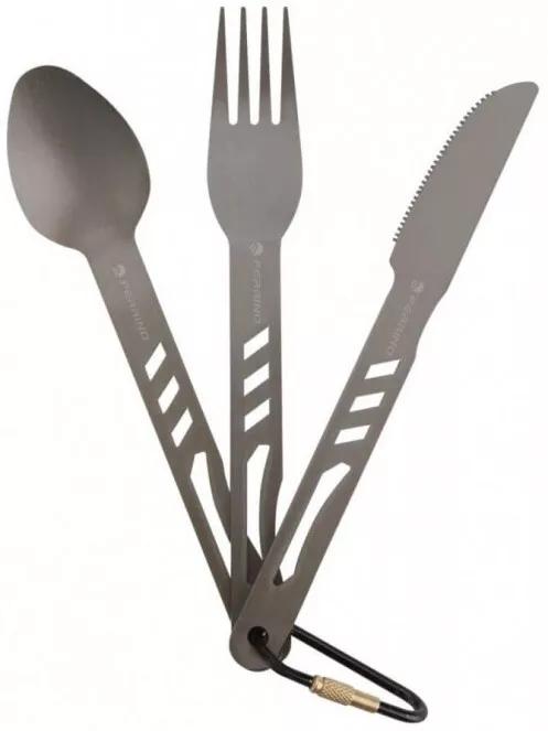 Ferrino Set Cutlery Alu evőeszköz készlet szürke színben 2